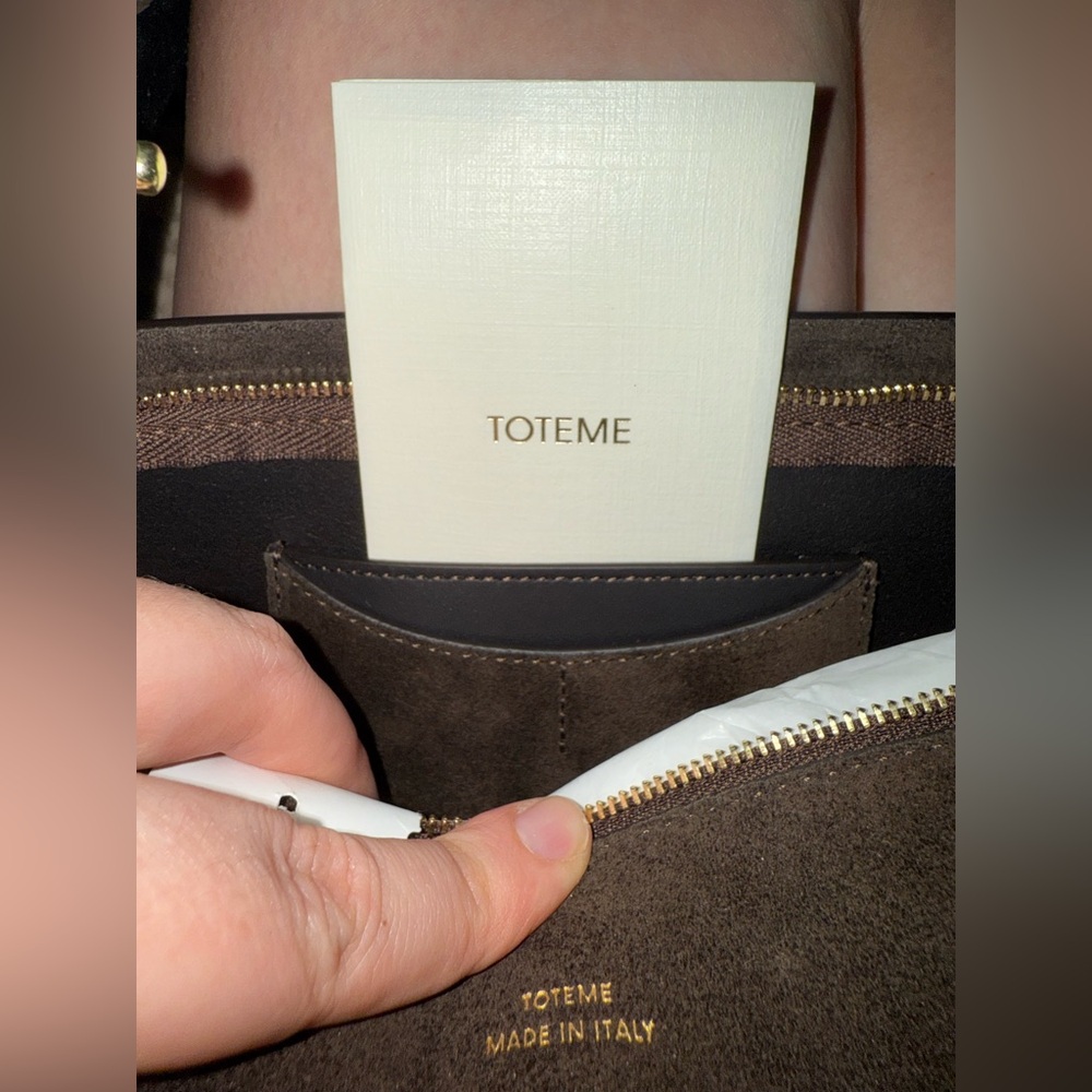 Toteme Suede Sooped Sling Bag, Pepper - Picture 12 of 16